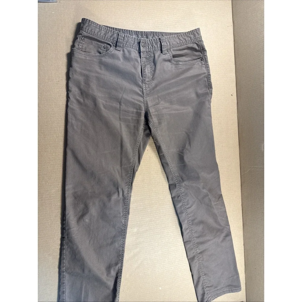 Prana Jeans Men's 36x34 Gray Slim Fit Straight Stretch Casual Outdoor